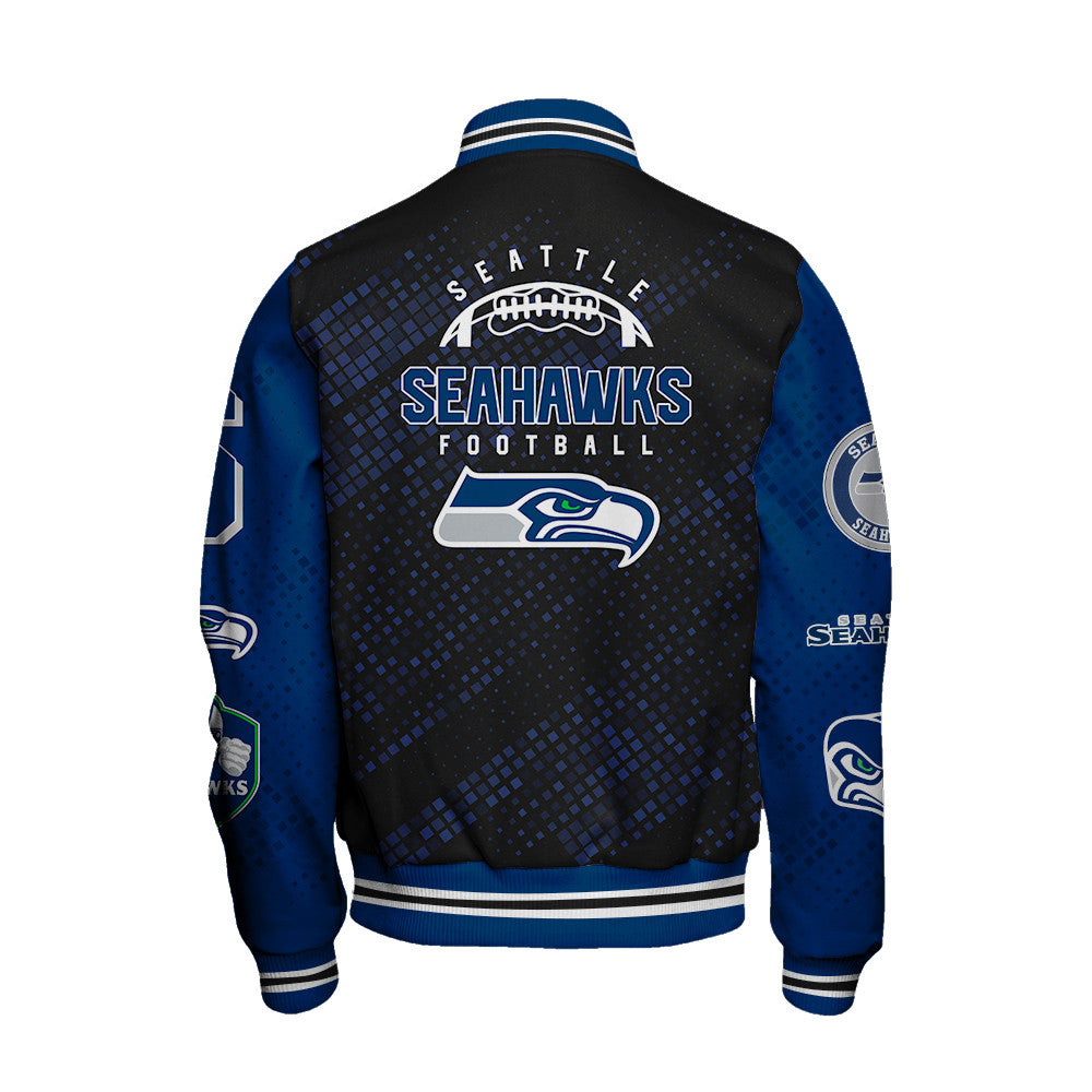 Seattle Seahawks National Football League Pattern Varsity Jacket V13