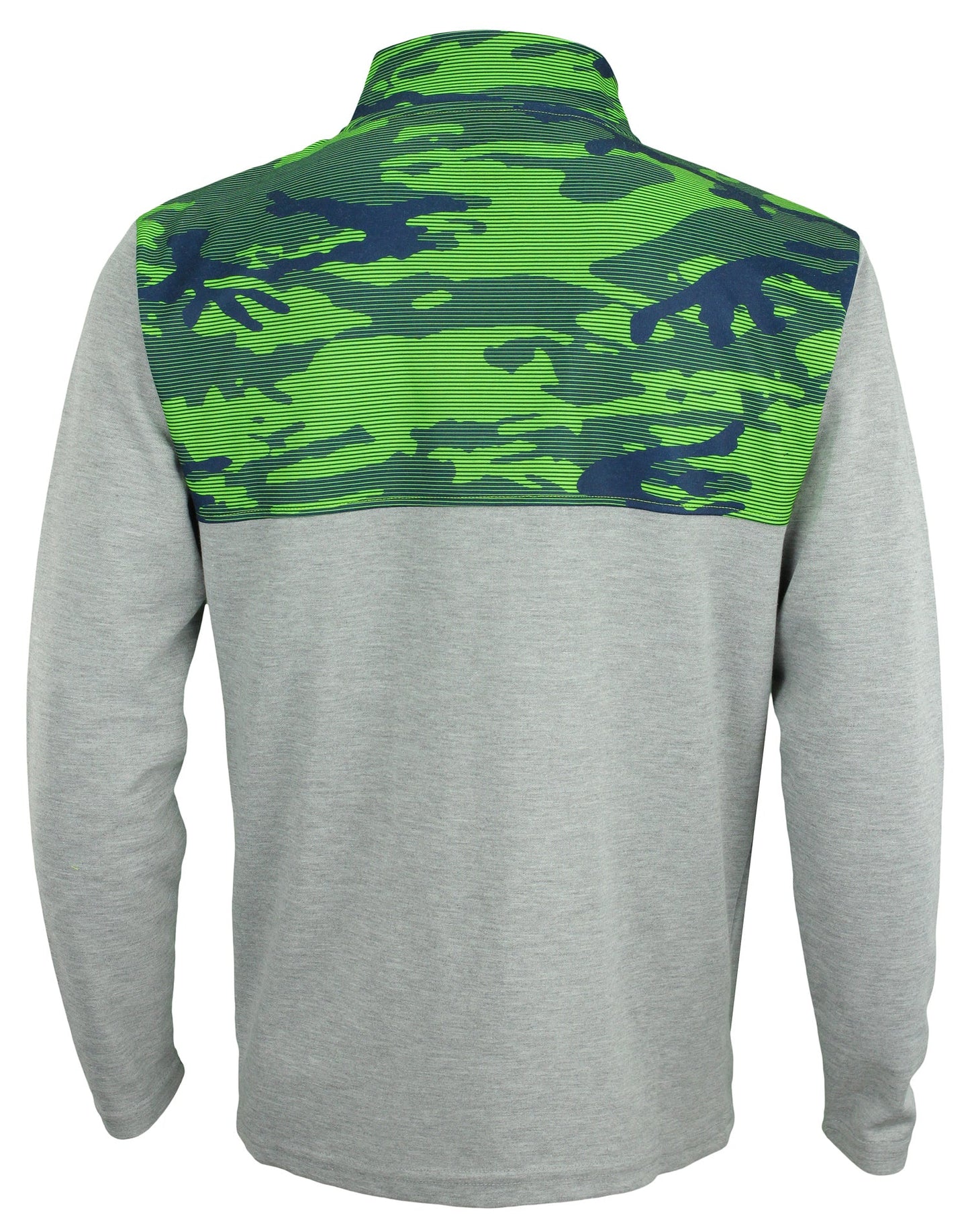 Zubaz NFL Men's Seattle Seahawks 1/4 Zip Fleece Pullover With Camo Lines