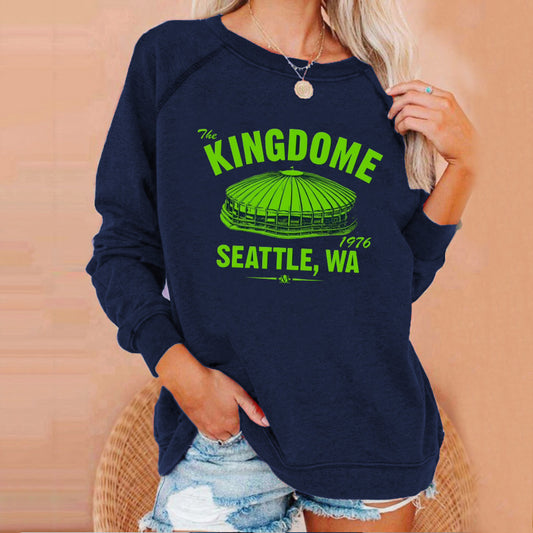 fashion loose casual sports printed Pullover