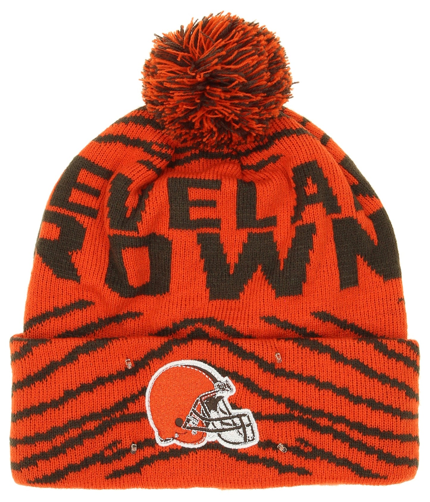 FOCO X Zubaz NFL Collab 3 Pack Glove Scarf & Hat Outdoor Winter Set, Cleveland Browns