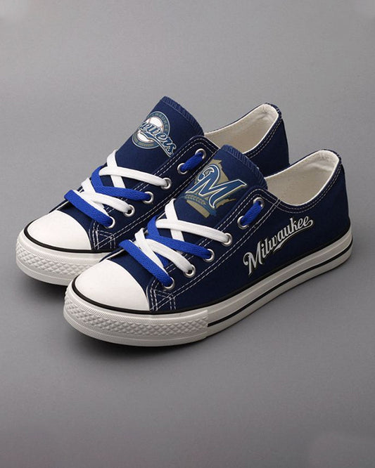 Casual printed low-top canvas shoes unisex