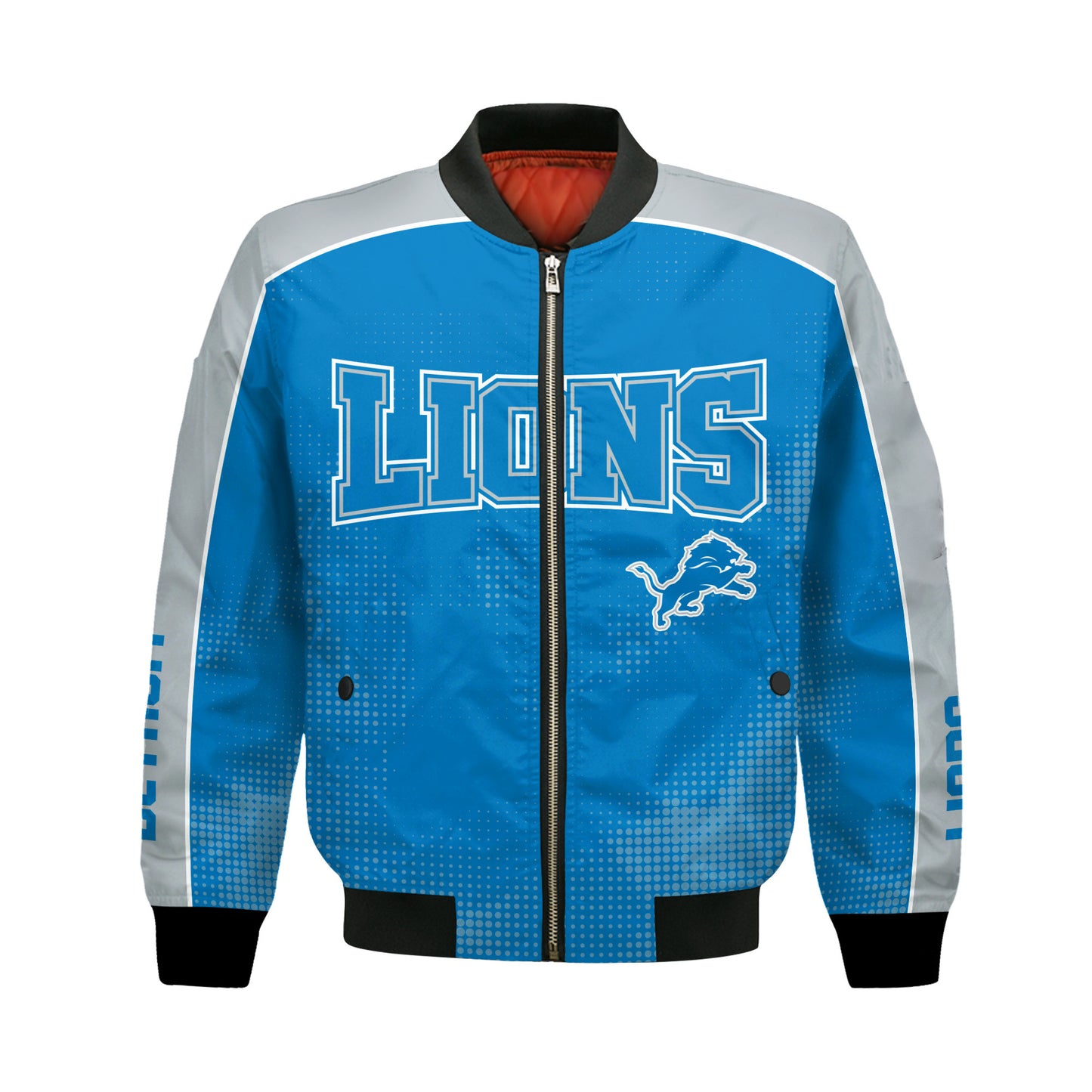 Detroit Lions Football Team 2025 - 26 Heart Beats In Unison Bomber Jacket