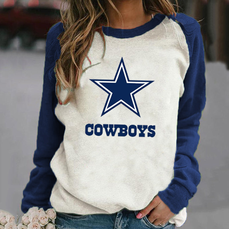 casual loose stitched print Pullover