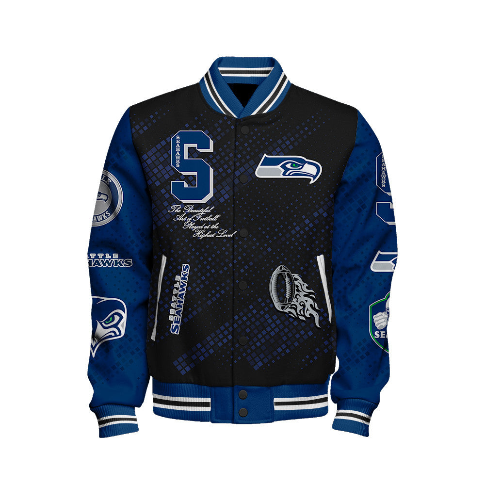 Seattle Seahawks National Football League Pattern Varsity Jacket V13
