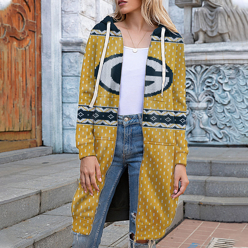 Full Size Zip-Up Longline Hoodie With Pockets