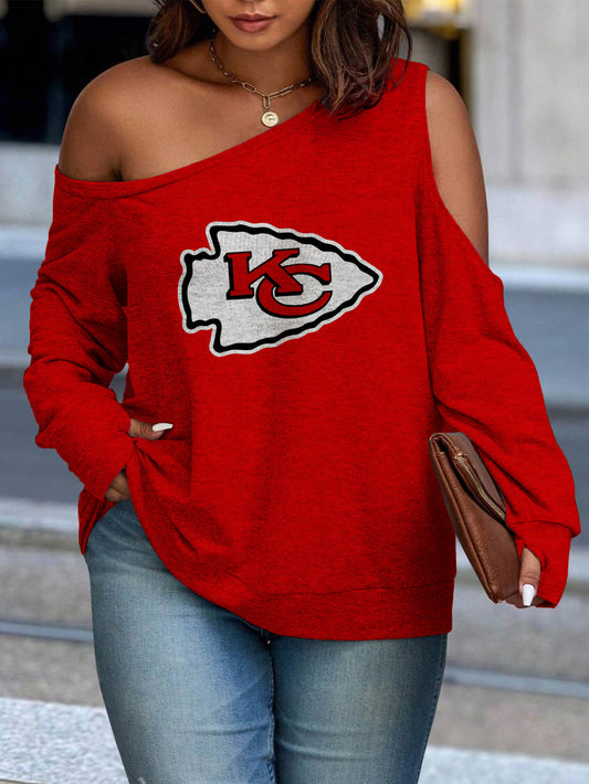 Asymmetric Off-Shoulder Women's Sweatshirt