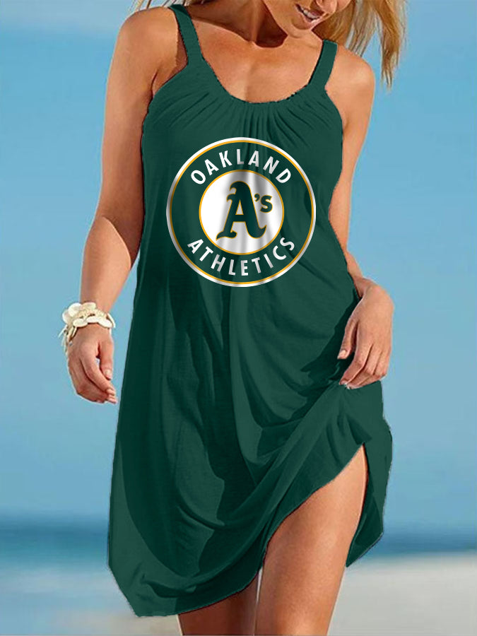 Athletics Round neck sleeveless printed dress