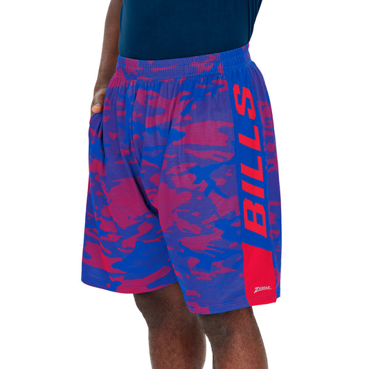 Zubaz Men's NFL Buffalo Bills Lightweight Shorts with Camo Lines