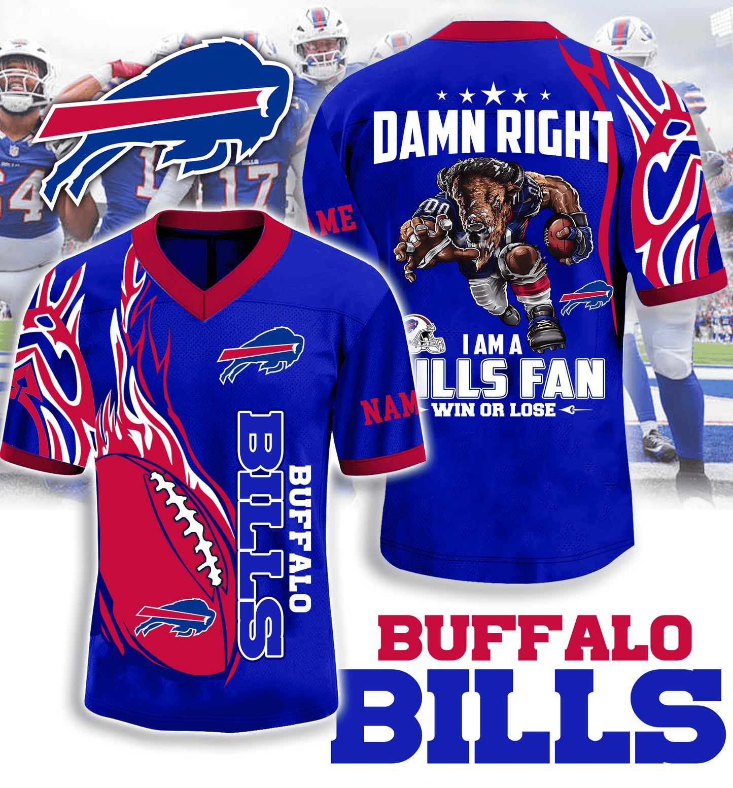 Buffalo Bills Fan Jersey