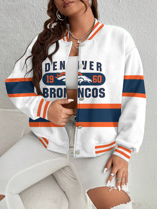 Denver Broncos Women's Long Pass Full- Snap Casual Jacket