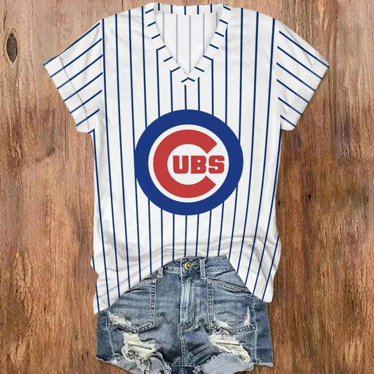 Chicago Cubs V-Neck T-Shirt