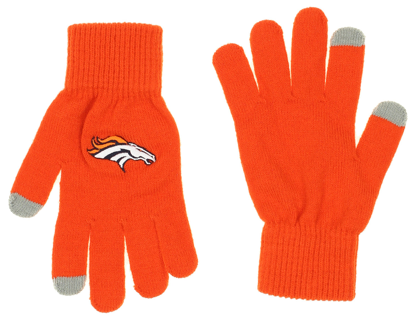 FOCO X Zubaz NFL Collab 3 Pack Glove Scarf & Hat Outdoor Winter Set, Denver Broncos