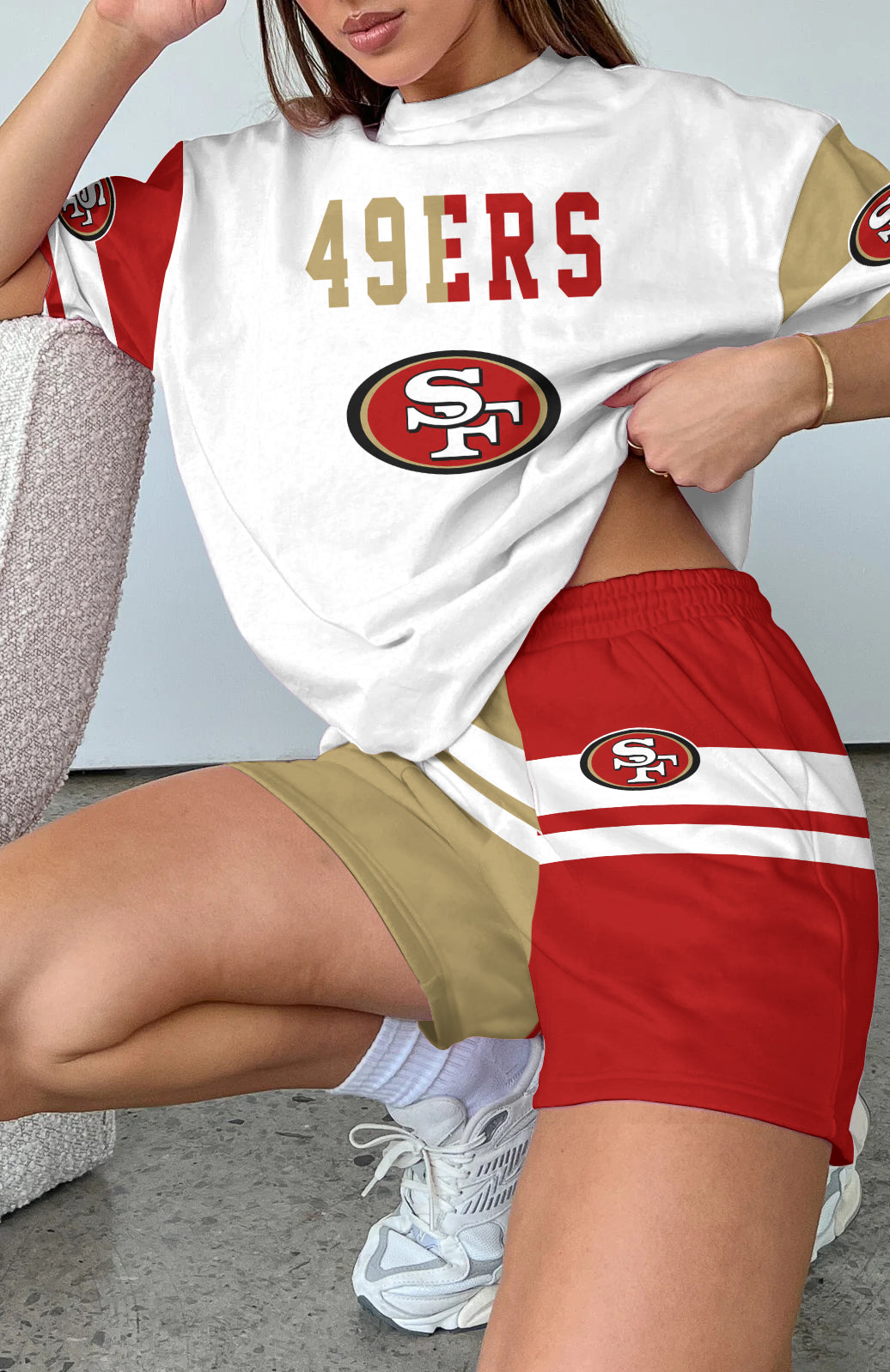 San Francisco 49ers  Limited Edition Women's T-Shirt & Short Set