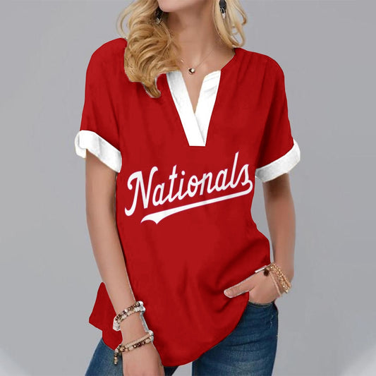 New Fashion Short Sleeve V-Neck Shirt