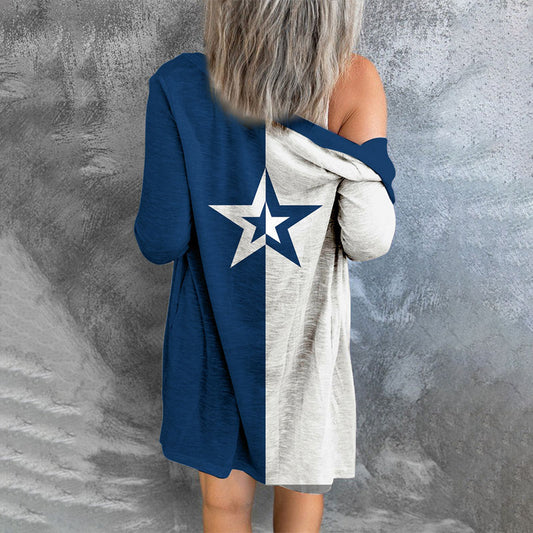 AMERICAN FOOTBALL SHIFT CASUAL CARDIGANS