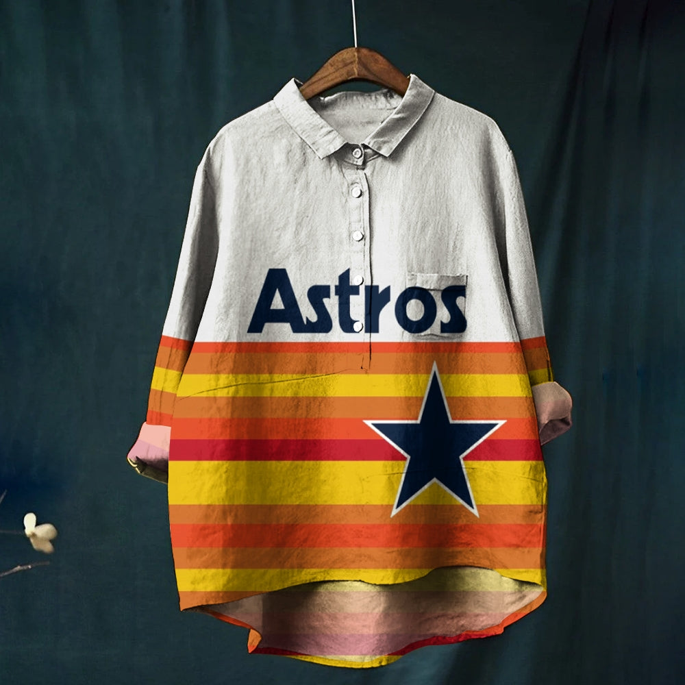 Women's oversized printed casual shirt