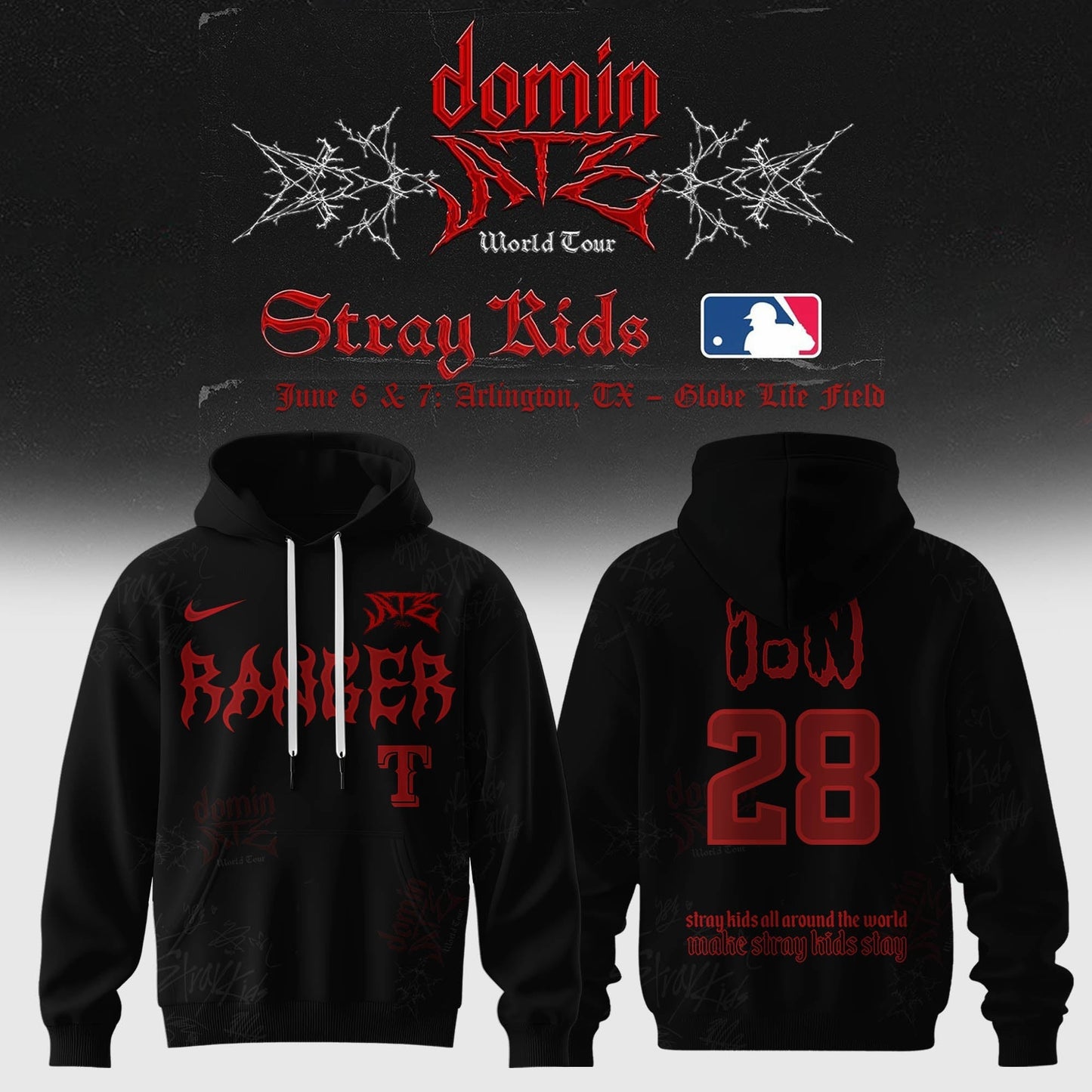 Texas Rangers x Stray Kids Dominate World Tour 2025