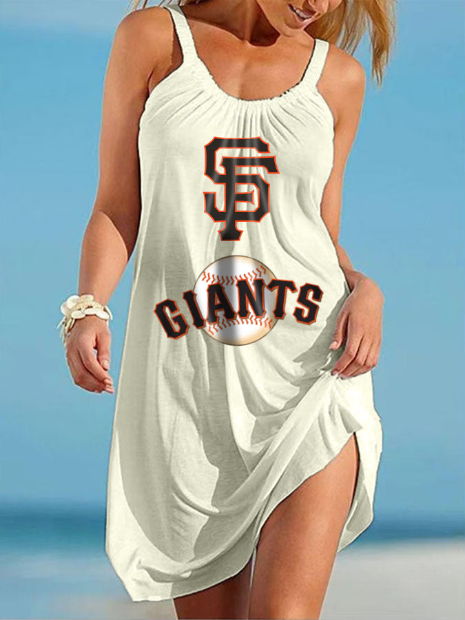 San Francisco Giants Round neck sleeveless printed dress