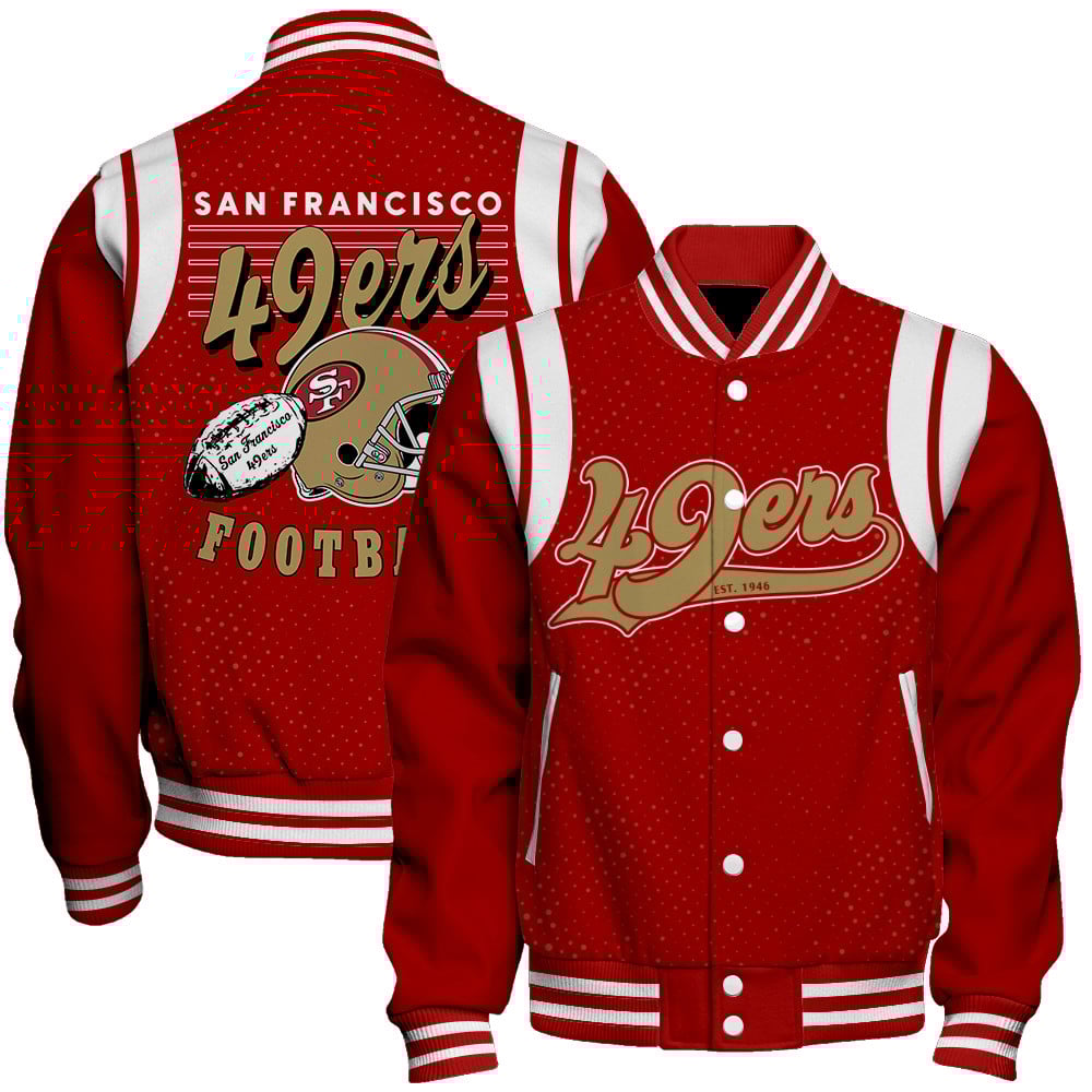 San Francisco 49ers National Football League 2025 Make Your Mark Unisex Varsity Jacket