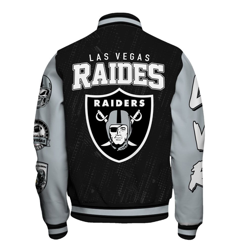Las Vegas Raiders National Football League Conquer Every Field Unisex Varsity Jacket