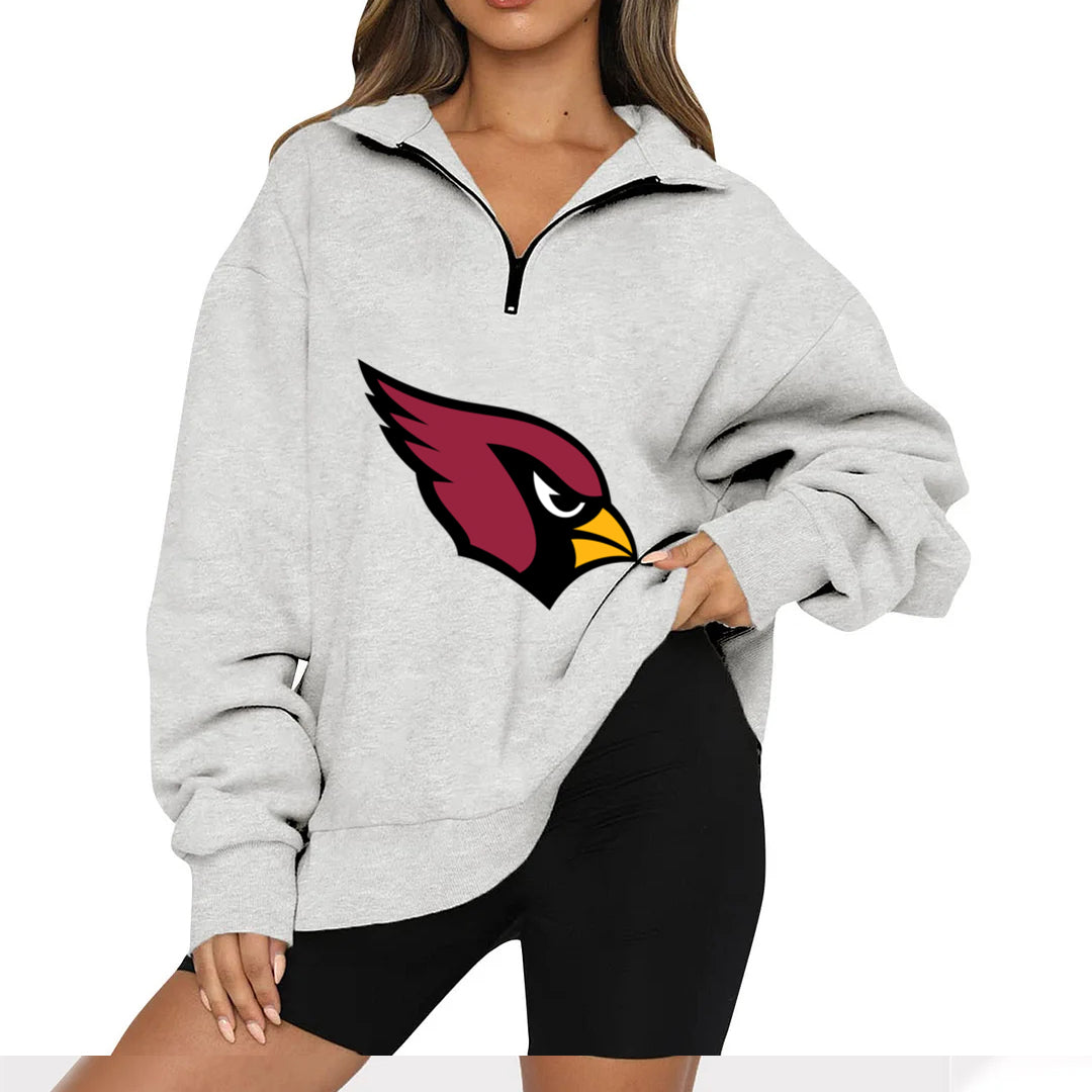 New Ladies Sports Leisure Lapel Zipper Sweatshirt