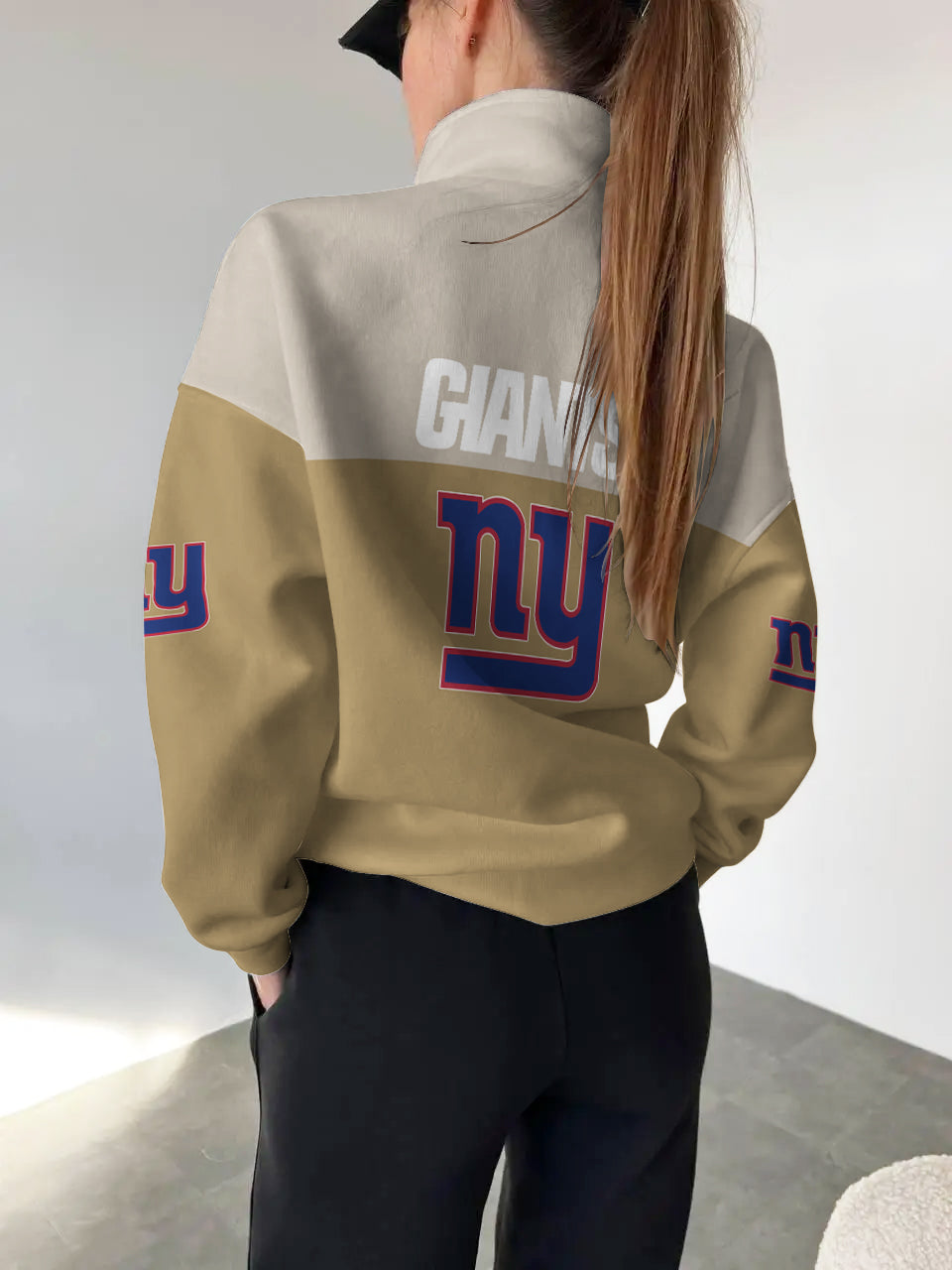 New York Giants  2025 New Design Casual Snap  Mockneck Pullover