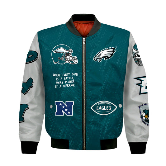 Philadelphia Eagles National Football League Conquer Every Field Bomber Jacket