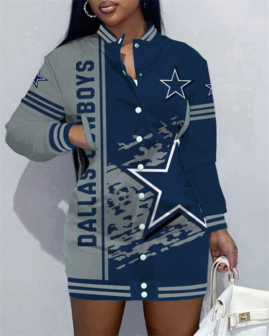 New
Limited Edition Button Down Long Sleeve Jacket Dress