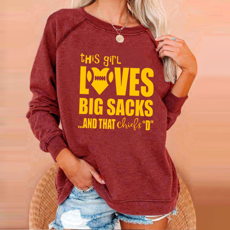 Raglan sleeve casual round neck long sleeve pullover