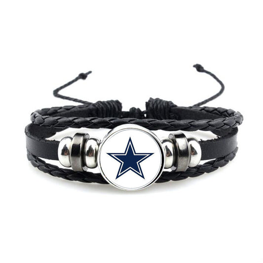 Rugby Leather Bracelet Retro Multilayer Leather Bracelet