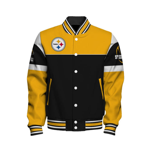 Pittsburgh Steelers National Football League 2025 -26 Feel The Power Unisex Varsity Jacket