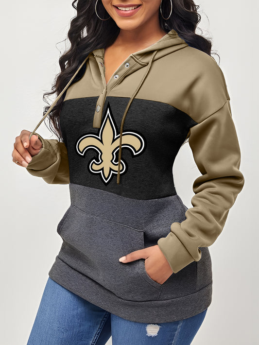 Women's Colorblock Drawstring Hoodie