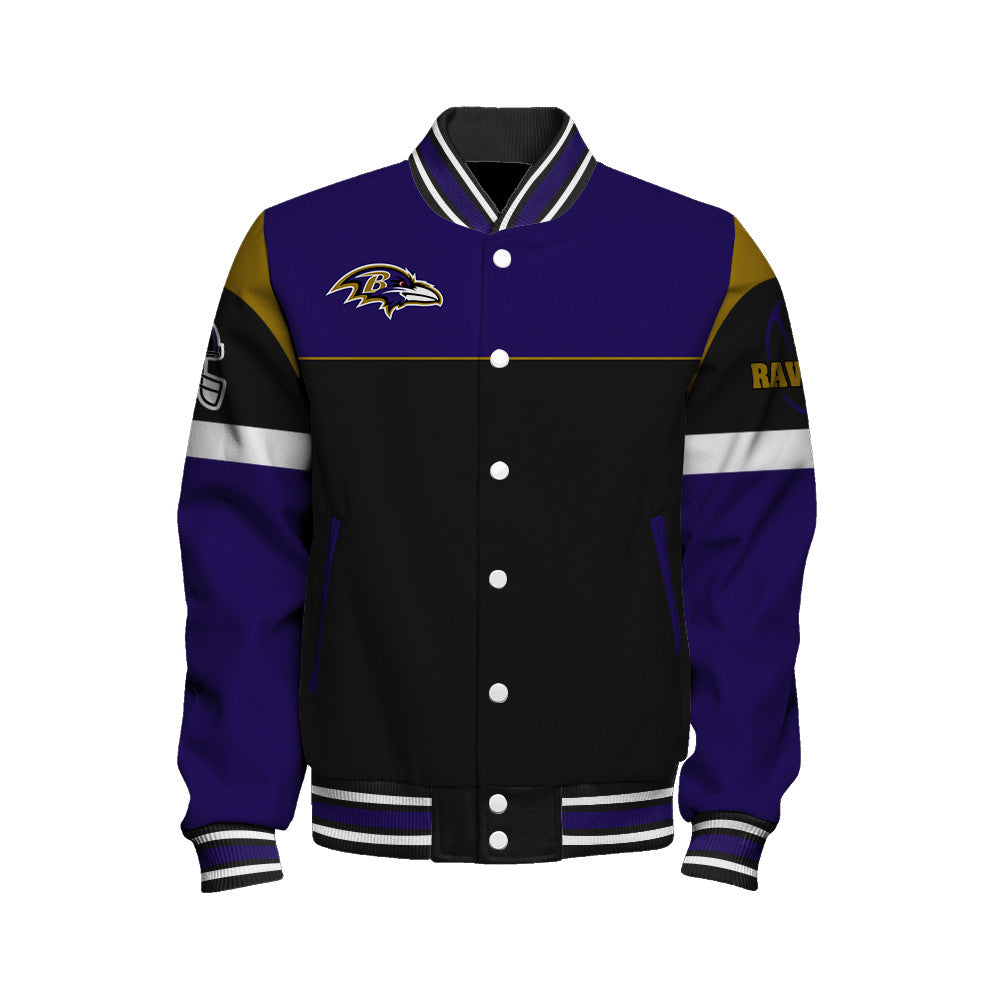 Baltimore Ravens National Football League 2025 -26 Feel The Power Unisex Varsity Jacket