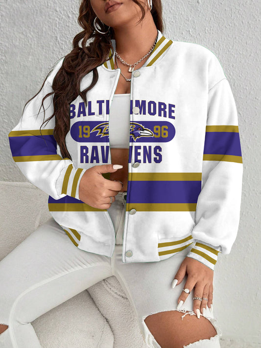 Baltimore Ravens Women's Long Pass Full- Snap Casual Jacket