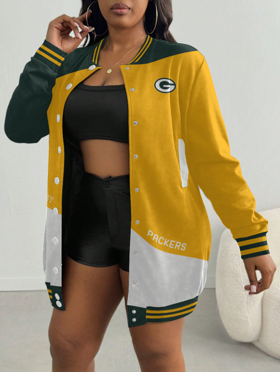 Green Bay Packers Women's Limited Edition Button Down Long Sleeve Jacket Dress