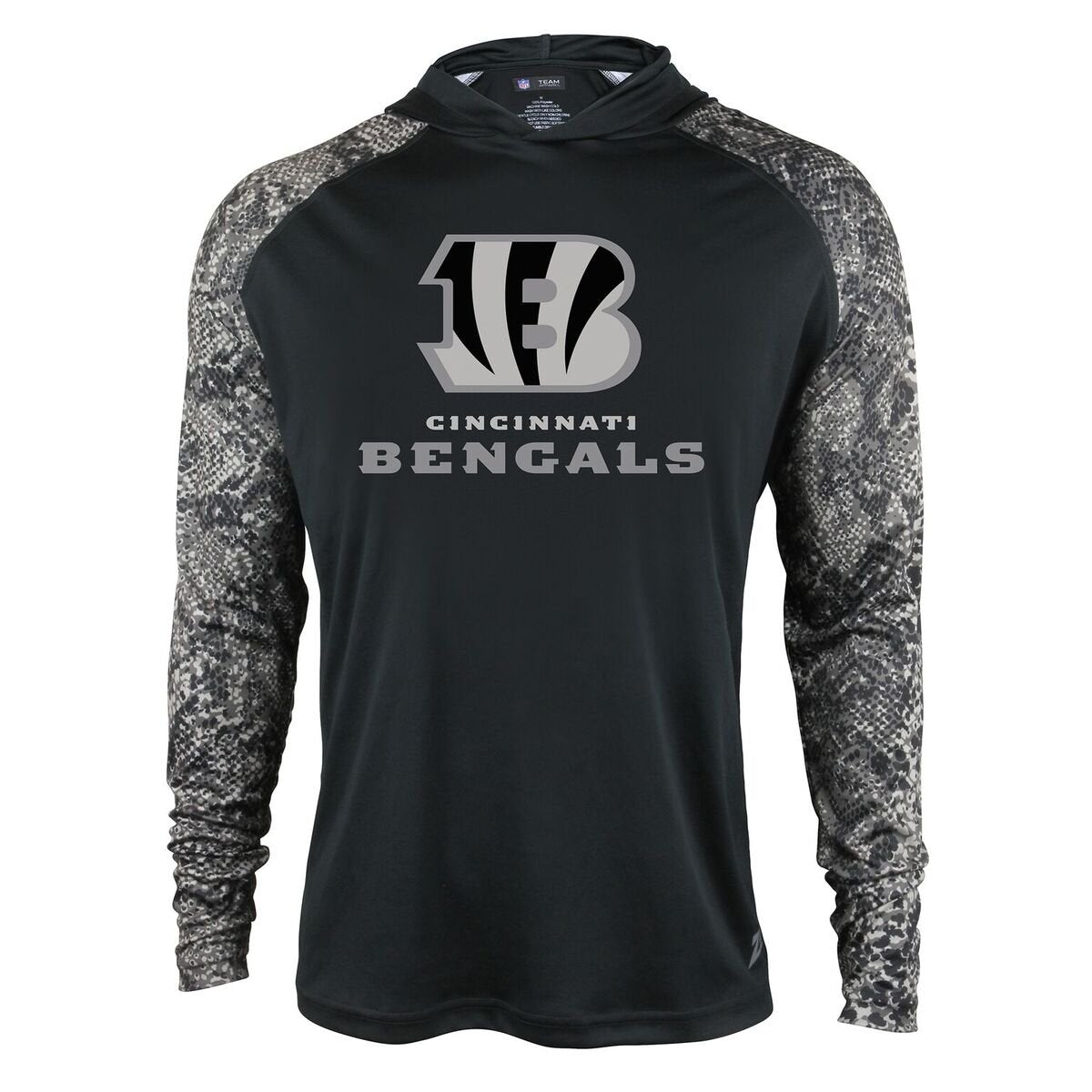 Zubaz Men's NFL Cincinnati Bengals Tonal Lightweight Hoodie