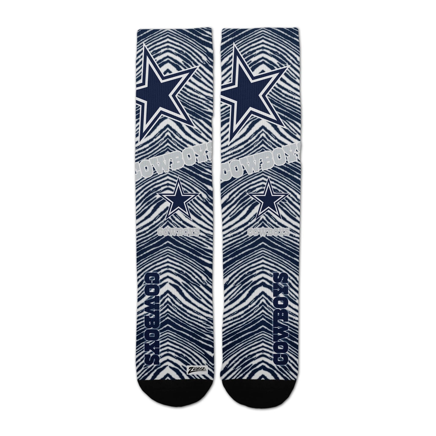 Zubaz By For Bare Feet NFL Zubified Adult and Youth Dress Socks, Dallas Cowboys, Large