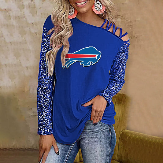 Color-Blocked Criss-Cross One Shoulder Blouse