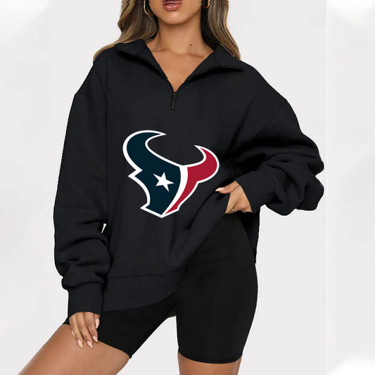 New Ladies Sports Leisure Lapel Zipper Sweatshirt