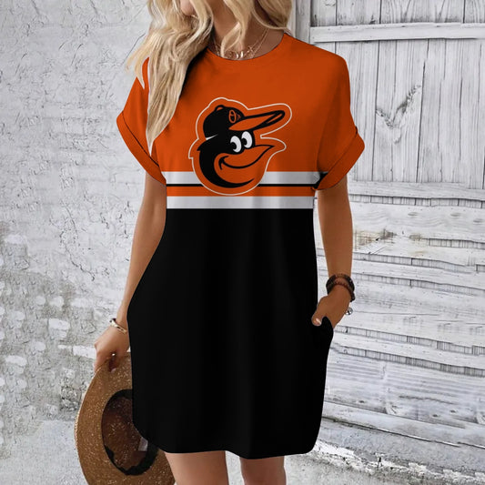 Orioles Hidden Pocket Short Sleeve Tee Dress