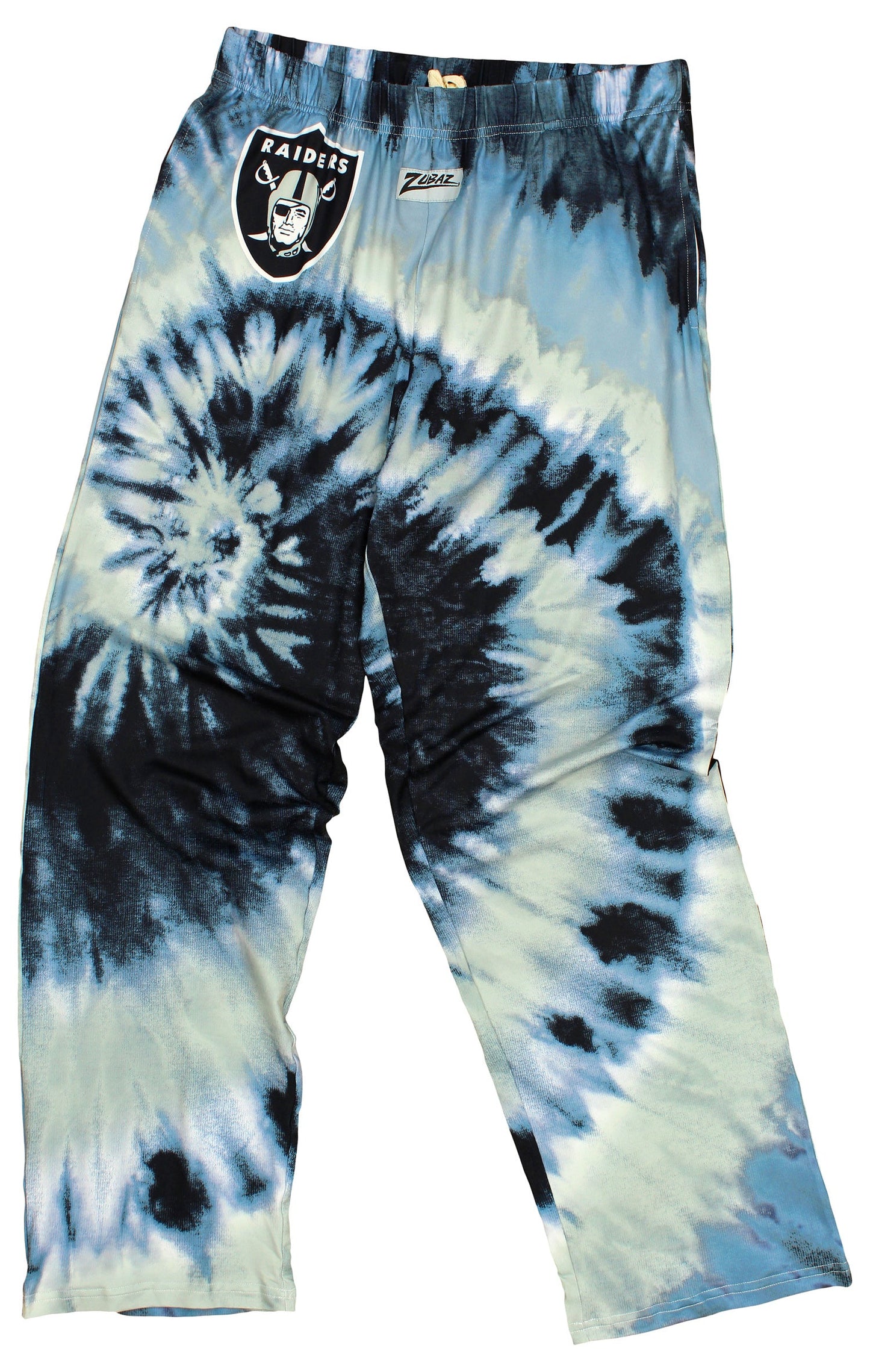 Zubaz Las Vegas Raiders NFL Men's Tie Dye Team Colors Lounge Pants, Black