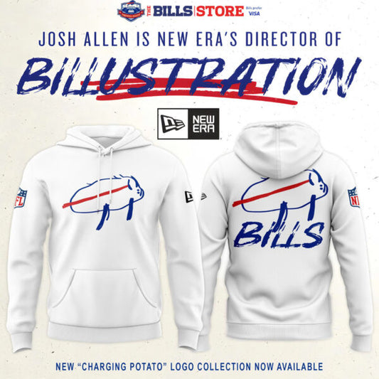 Limited Edition Bills Football Charging Potato Logo Hoodie
