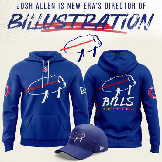 Limited Edition Bills Football Charging Potato Logo Hoodie