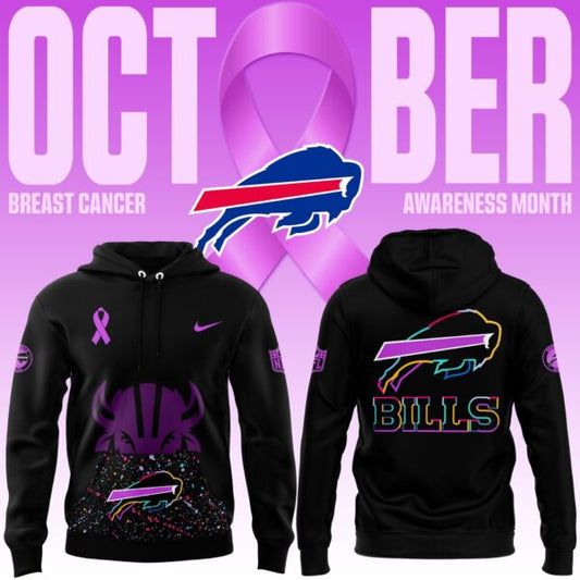 Limited Edition Black Buffalo Bills 2025 NFL Crucial Catch Club Pullover Hoodie