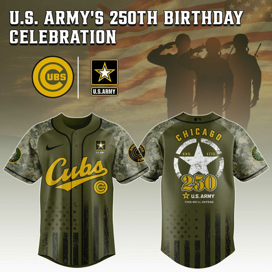 Chicago Cubs MLB x 250 U.S. ARMY Jersey 03
