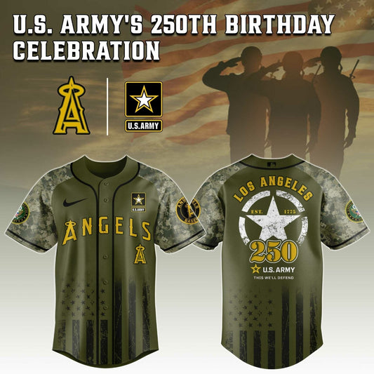 Los Angeles Angels MLB x 250 U.S. ARMY Jersey 03