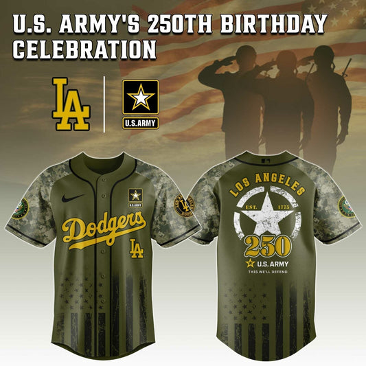 Los Angeles Dodgers MLB x 250 U.S. ARMY Jersey 03