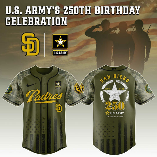 San Diego Padres MLB x 250 U.S. ARMY Jersey 03