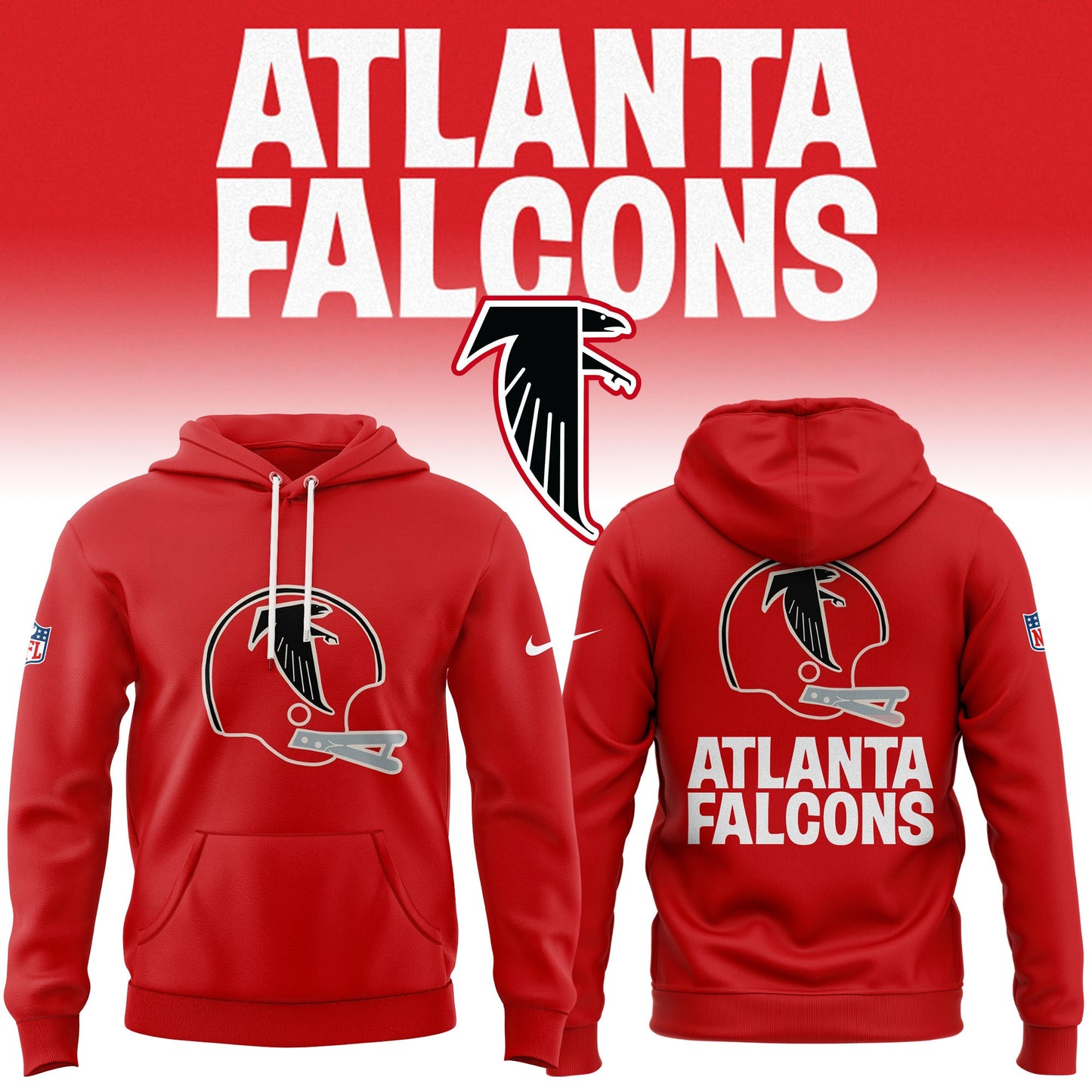 Atlanta Falcons Throwback Hoodie 2024