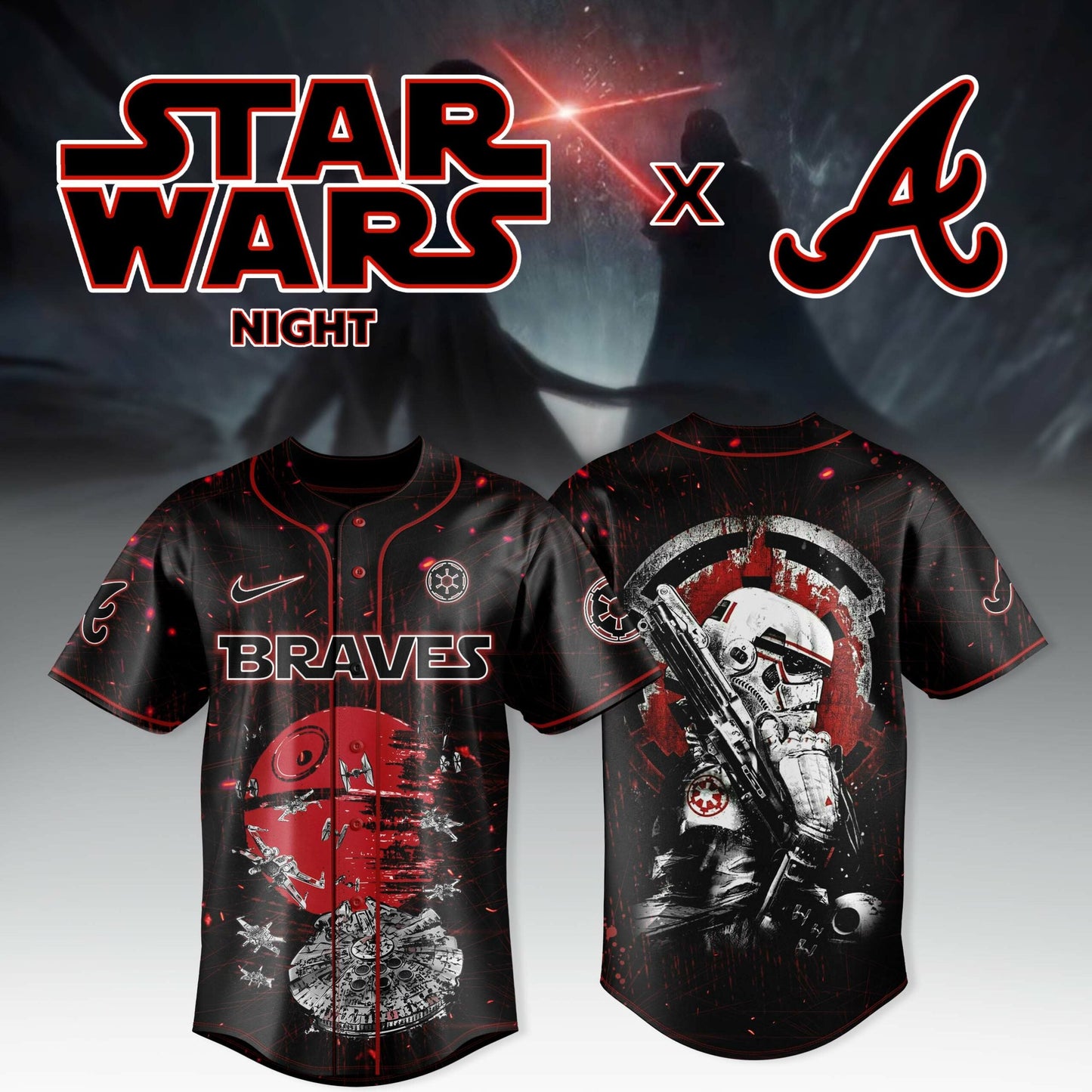 Atlanta Braves X Star Wars Night New Jersey